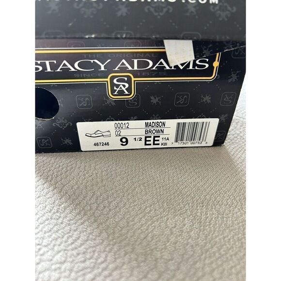 Stacy Adams Madison Brown Leather Cap Toe Oxfords Size 9 1/2 EE - Picture 8 of 10